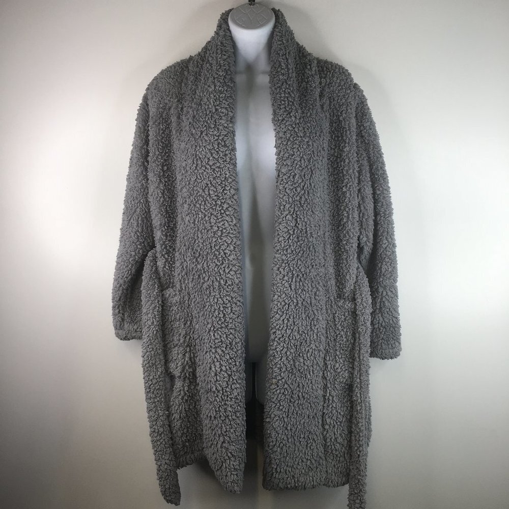 Natori Plush Gray Fuzzy Robe Size S/M - image 1